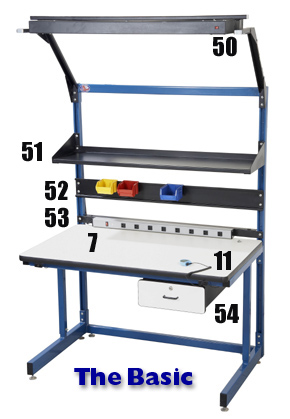 C leg work bench, Basics production bench