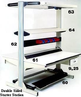 double sided work bench