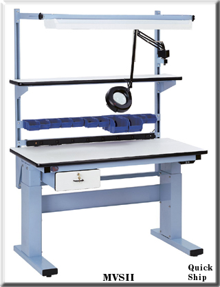 Modular Ergonomic Workbenches retractable wire harness 